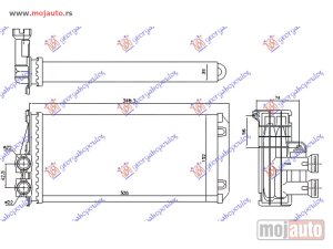 NOVI: delovi  GREJAC KABINE (305x150x35) Citroen ds5 11-15 -dostupno