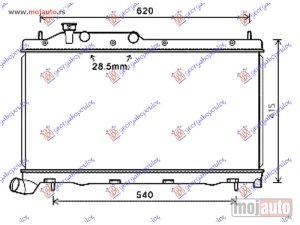 NOVI: delovi  HLADNJAK MOTORA 2.0 DIZEL (+/-AC) (34x68.6x25) Subaru impreza 08-14 -dostupno