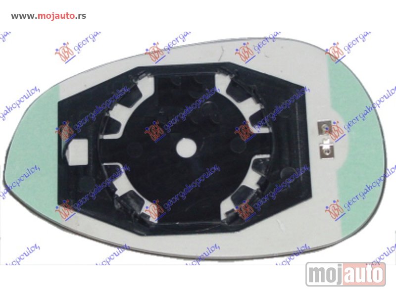 Glavna slika -  STAKLO RETROVIZORA SA GREJACEM (KONVEKSNO) Desno Fiat linea 13-15 -dostupno - MojAuto