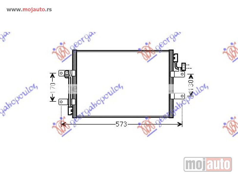 Glavna slika -  HLADNJAK KLIME 1.3 JTD (450x350x16) 2003- Fiat strada 05-14 -dostupno - MojAuto
