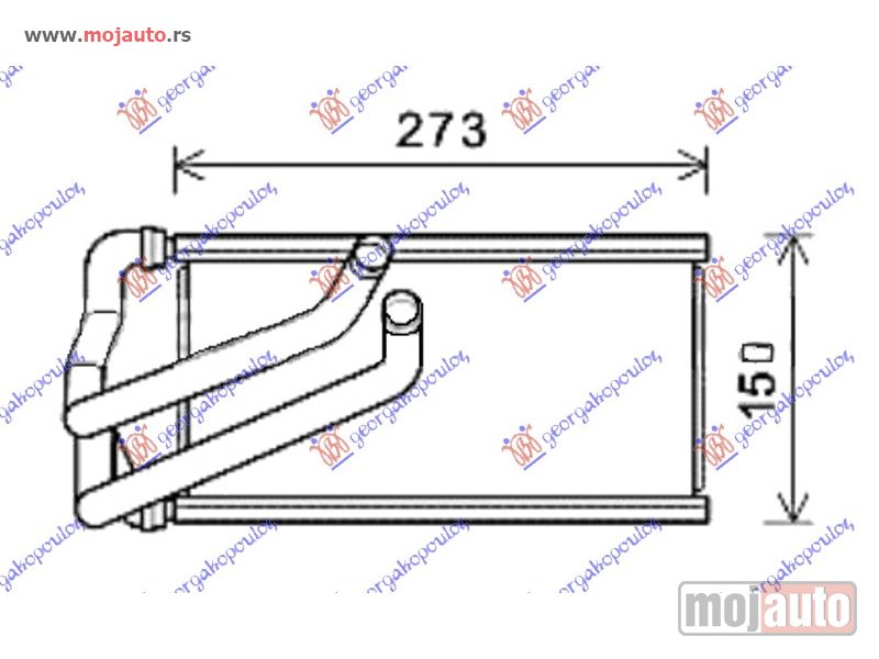Glavna slika -  GREJAC KABINE (123x260x26) Jeep patriot 07-16 -dostupno - MojAuto