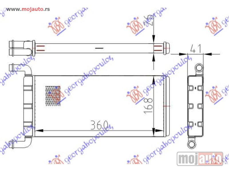 Glavna slika -  GREJAC KABINE (360x170) Vw crafter 06-17 -dostupno - MojAuto