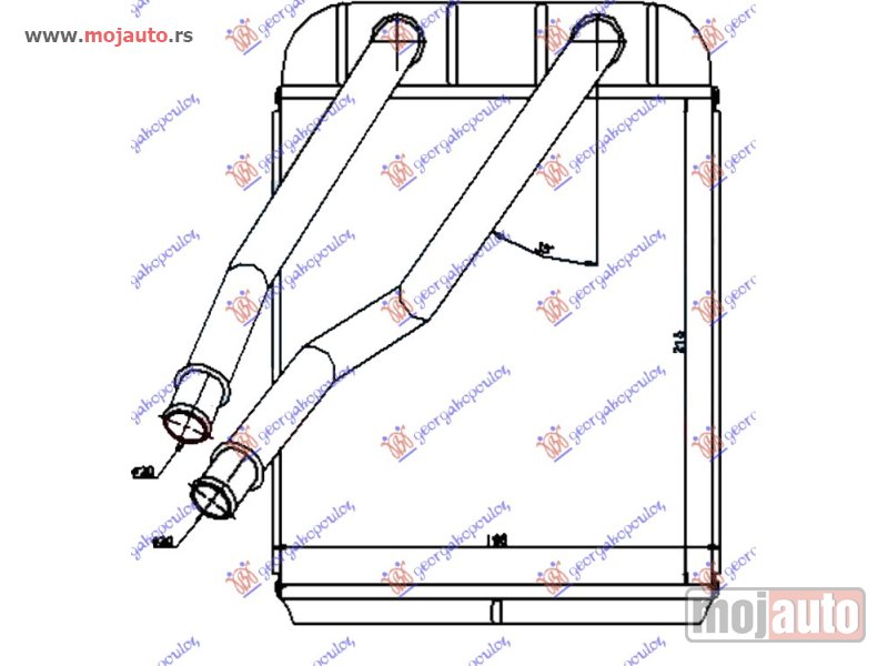 Glavna slika -  GREJAC KABINE (215x200x26) Vw touareg 03-10 -dostupno - MojAuto