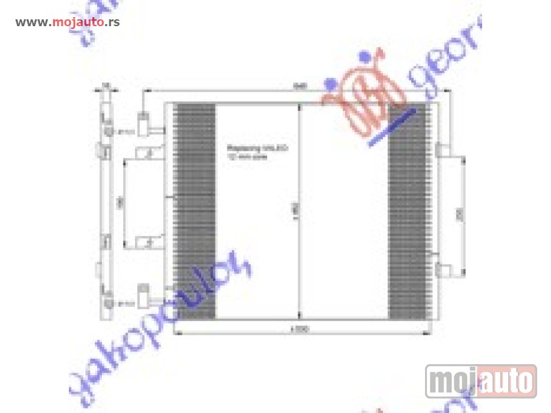 Glavna slika -  HLADNJAK KLIME 2.0 DCi (540x460) 2006-2008 Nissan primastar 06-16 -dostupno - MojAuto