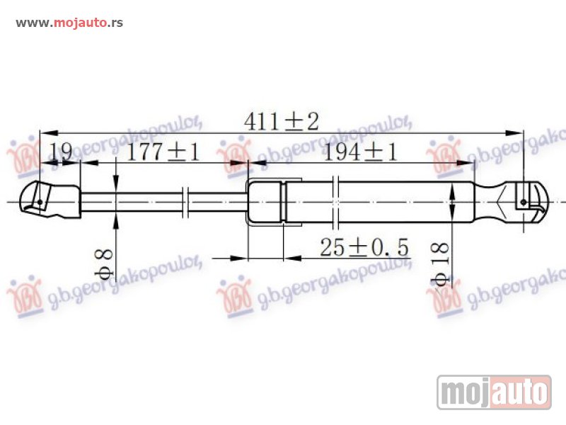Glavna slika -  AMORTIZER HAUBE (410L-390N) Bmw x6 (e71) 08-14 -dostupno - MojAuto