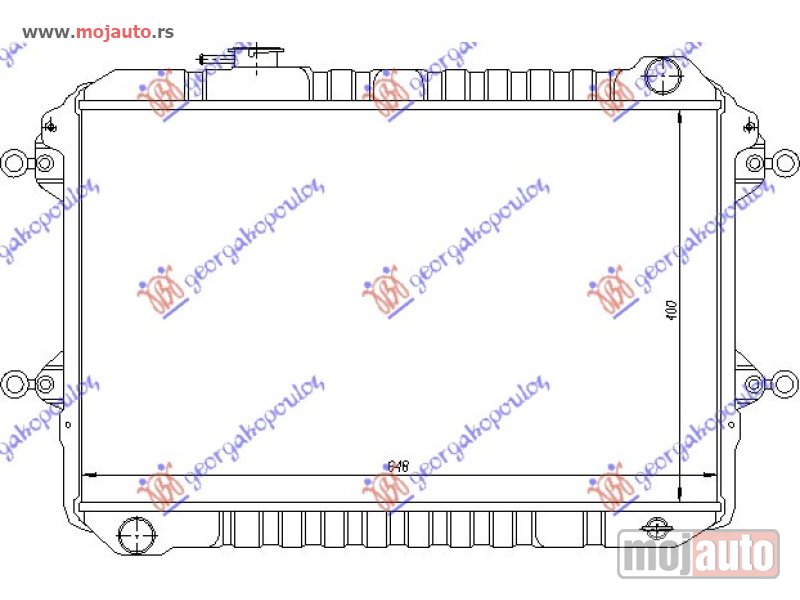 Glavna slika -  HLADNJAK MOTORA 2.6 BENZIN (40x64.5x30) Mazda p/u 2/4wd 86-94 -dostupno - MojAuto