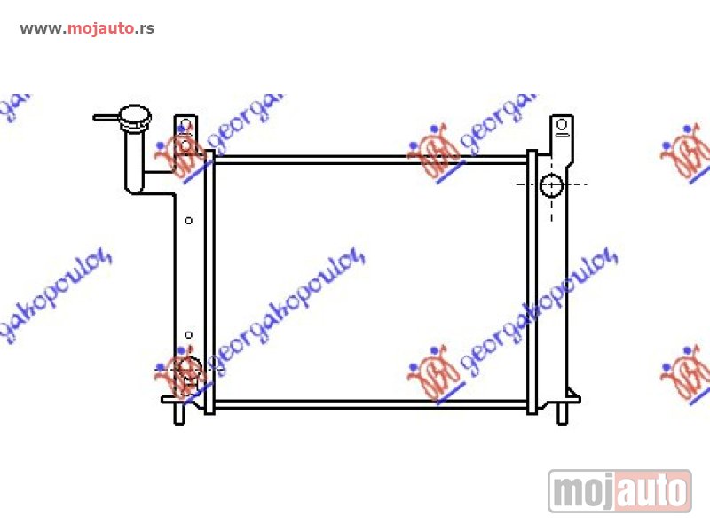 Glavna slika -  HLADNJAK MOTORA 1.4/1.6CC (49x34.8) (KOYO) Nissan sunny (n13) 90-91 -nedostupno - MojAuto