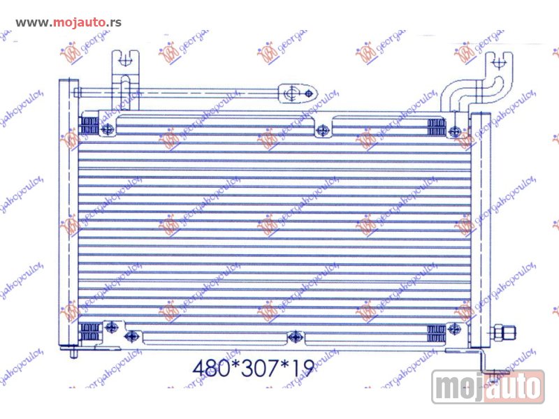 Glavna slika -  HLADNJAK KLIME (440x300x16) Suzuki swift sdn 93-95 -nedostupno - MojAuto