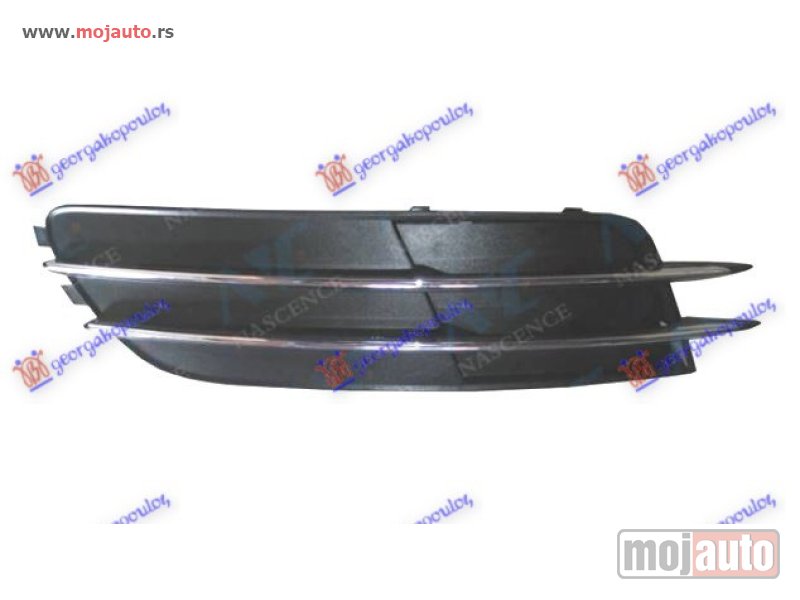 Glavna slika -  RESETKA PREDNJEG BRANIKA (BEZ MAGLENKE) (HROM LAJSNE) Levo Audi a6 10-14 -dostupno - MojAuto