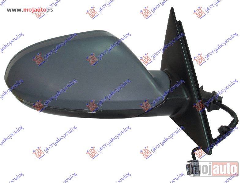 Glavna slika -  RETROVIZOR ELEKTRICNI SA GREJACEM PM (ELEKTRO-SKLOPIV) (MIGAVAC) (NADGLEDANJE TRAKE) (A KVALITET) (ASFERICNO STAKLO) Desno Audi a6 10-14 -dostupno - MojAuto