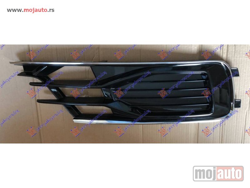 Glavna slika -  RESETKA PREDNJEG BRANIKA (BLACK EXCLUSIVE) (HROM LAJSNA) Desno Audi a6 14-18 -dostupno - MojAuto