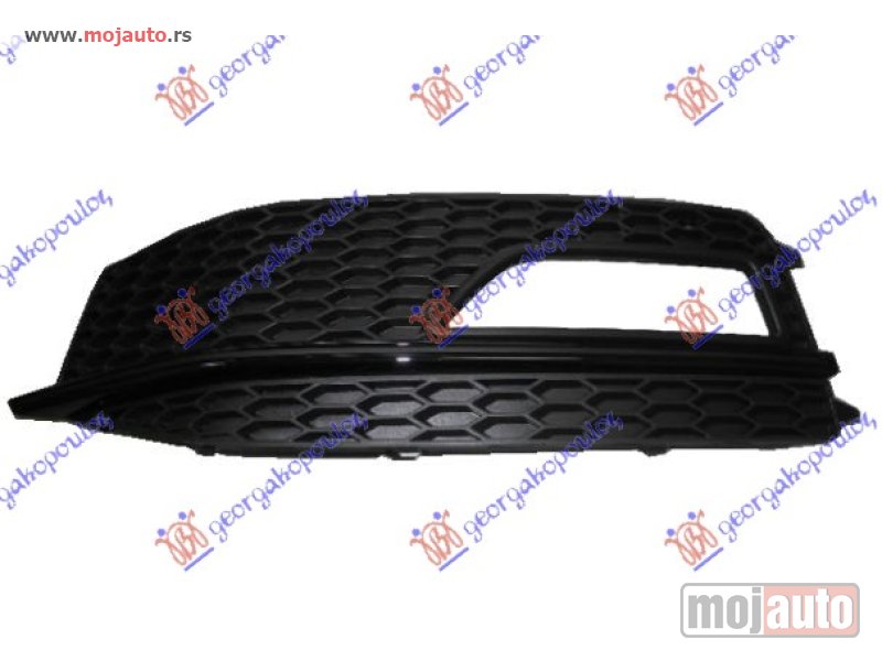 Glavna slika -  RESETKA PREDNJEG BRANIKA (SA MAGLENKOM) CRNA (S-LINE) Levo Audi a4 11-15 -dostupno - MojAuto