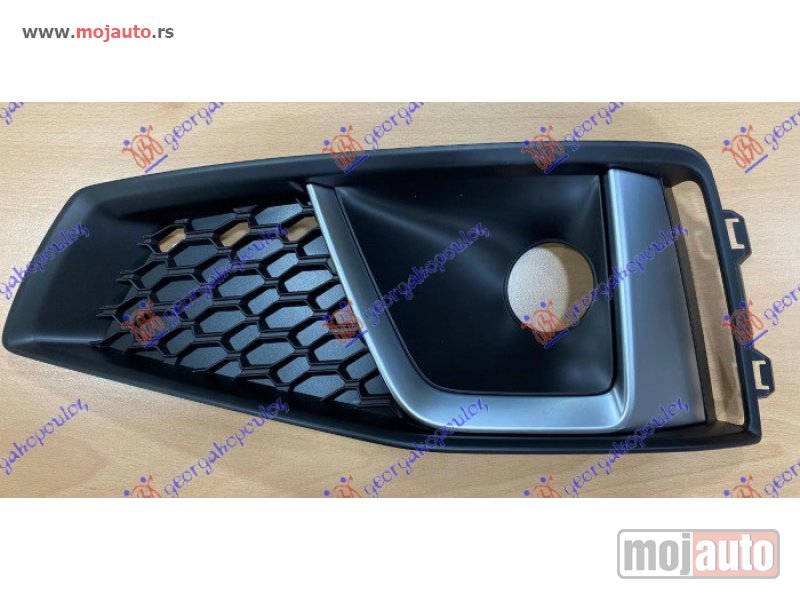 Glavna slika -  RESETKA PREDNJEG BRANIKA (HROM LAJSNA) Levo Audi a4 19- -dostupno - MojAuto