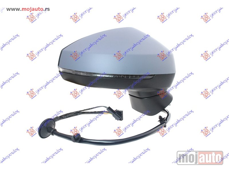 Glavna slika -  RETROVIZOR ELEKTRICNI SA GREJACEM PM (ELEKTRO-SKLOPIV) (MIGAVAC) (14 PIN) (A KVALITET) (ASFERICNO STAKLO) Desno Audi a3 sport sedan/cabrio 13-16 -nedostupno - MojAuto