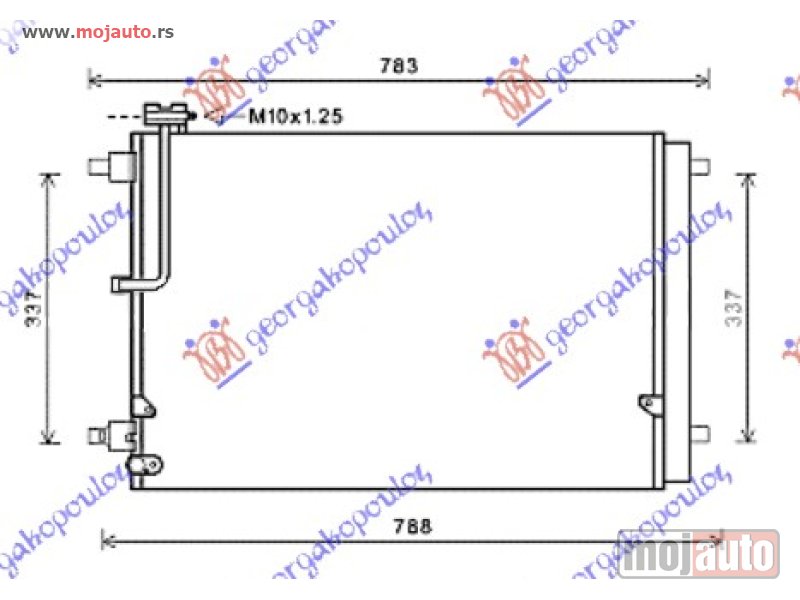 Glavna slika -  HLADNJAK KLIME 3.0/4.0 TFSi BENZIN (675x44x16) Audi a8 09-13 -dostupno - MojAuto