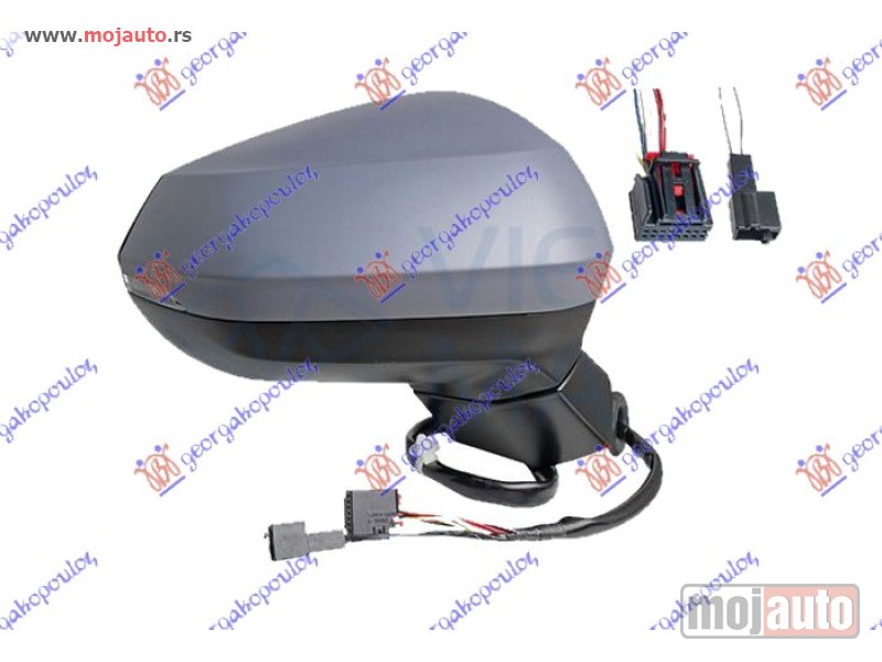 Glavna slika -  RETROVIZOR ELEKTRICNI SA GREJACEM PM (MIGAVAC) (MRTAV UGAO) (A KVALITET) (KONVEKSNO STAKLO) Desno Audi q2 20- -dostupno - MojAuto