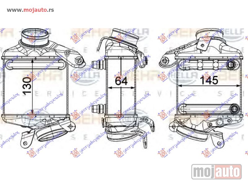 Glavna slika -  HLADNJAK INTERKULERA 4.0-4.4 BENZIN (130x145x64) (& GT-F07) Levo Bmw series 5 (f10/11) 13-16 -dostupno - MojAuto