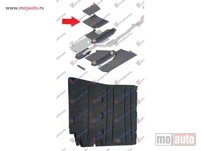 Glavna slika -  ZASTITA PODA SREDNJA PLASTICNA (AWD) Bmw series 8 coupe-gr.coupe(g15/16)/cabrio(g14)18- -dostupno - MojAuto