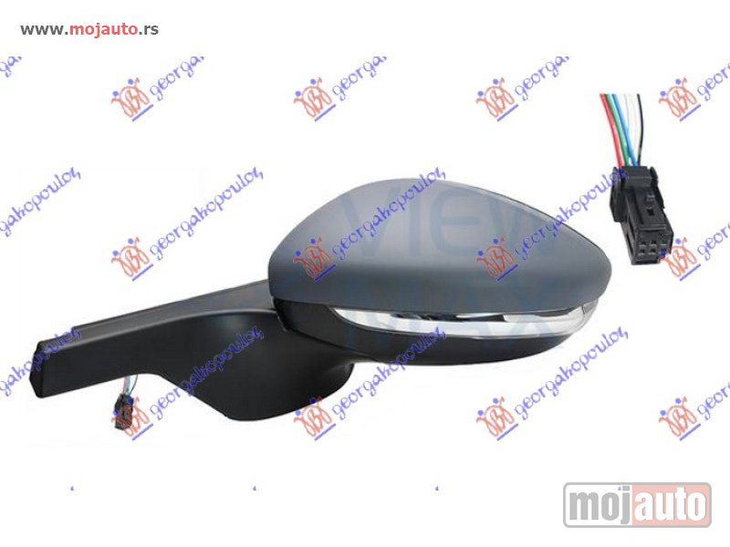 Glavna slika -  RETROVIZOR ELEKTRICNI SA GREJACEM PM (MIGAVAC) (6 PIN) 18- (A KVALITET) (KONVEKSNO STAKLO) Levo Citroen c3 16-24 -nedostupno - MojAuto