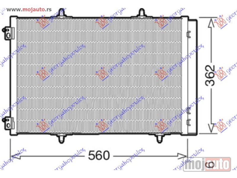 Glavna slika -  HLADNJAK KLIME 1.2 BENZIN - 1.5/1.6 DIZEL (540x362) (4 NOSACA) Citroen c3 air cross 21- -dostupno - MojAuto