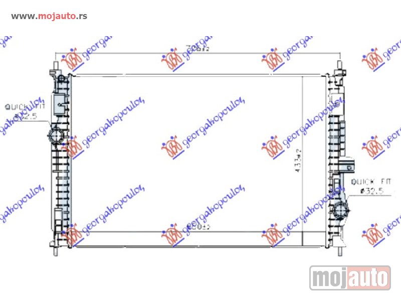 Glavna slika -  HLADNJAK MOTORA 1.2/1.6 BENZIN (HiBRID) - 1.5/1.6/2.0 DIZEL (MAN/AUTO) (650x433) Citroen c5 air cross 18- -dostupno - MojAuto