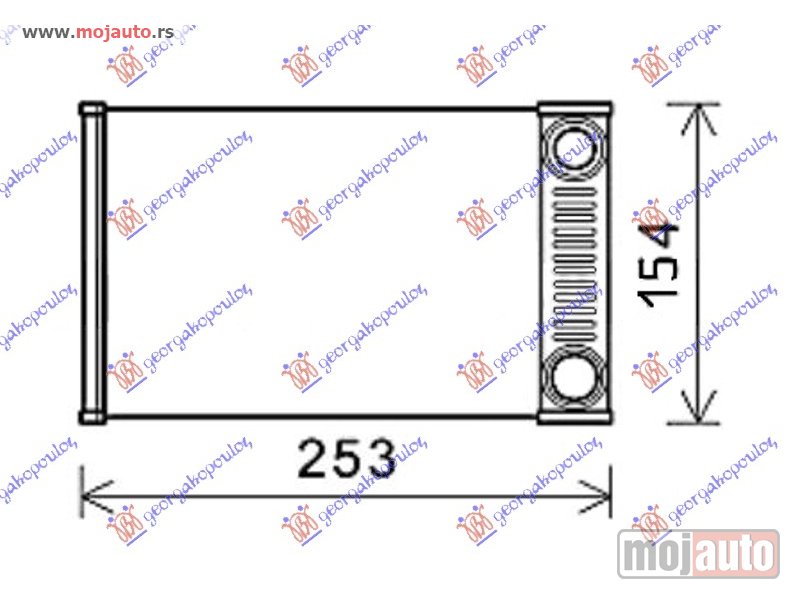 Glavna slika -  GREJAC KABINE (205x150) Chevrolet aveo sdn-h/b 12- -dostupno - MojAuto