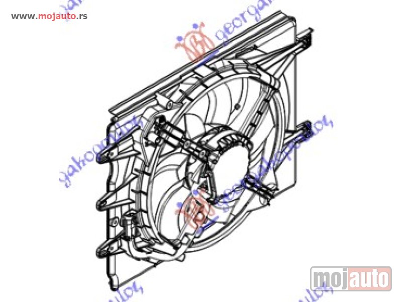 Glavna slika -  VENTILATOR KOMPLET (1.4 16V) (+AC) Fiat 500 l 17- -dostupno - MojAuto