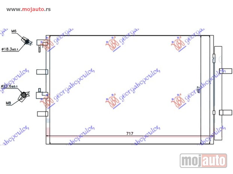 Glavna slika -  HLADNJAK KLIME 2.2 TDCi (717x467) Ford transit 19- -dostupno - MojAuto