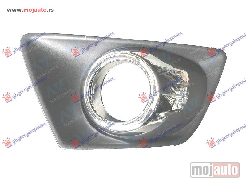 Glavna slika -  RESETKA PREDNJEG BRANIKA (SA MAGLENKOM) (HROM OKVIR) Desno Ford ecosport 13-17 -dostupno - MojAuto