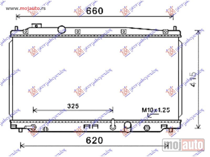 Glavna slika -  HLADNJAK MOTORA 1.3 i HIBRID (AUTO) (35x68x16) (KOYO) Honda jazz 11-15 -nedostupno - MojAuto