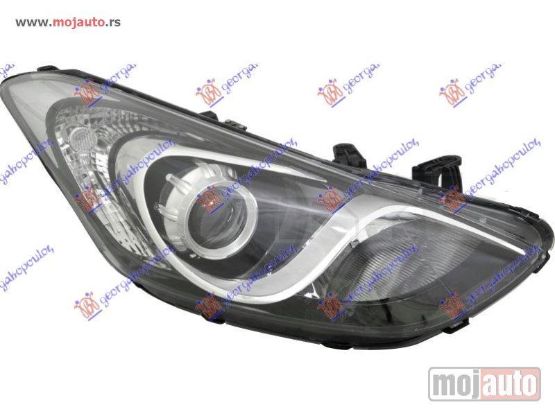 Glavna slika -  FAR ELEKTRICNI CRNI (SA PROJEKTOROM) SA MIGAVCEM (DEPO) Desno Hyundai i30 5d 14-17 -dostupno - MojAuto