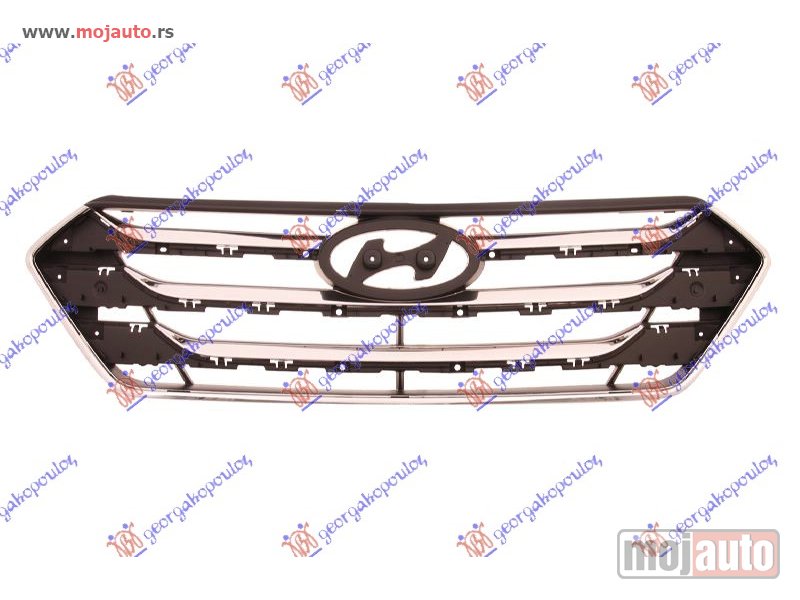 Glavna slika -  PVC MASKA HROM/CRNA Hyundai santa fe 12-16 -dostupno - MojAuto