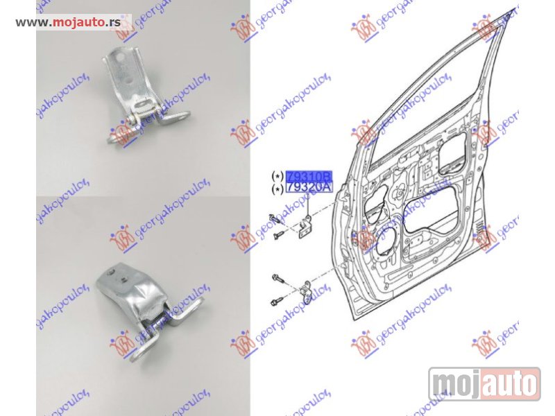 Glavna slika -  SARKA PREDNJIH VRATA GORNJA Levo Hyundai h1 18- -dostupno - MojAuto