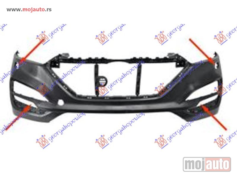 Glavna slika -  PREDNJI BRANIK GORNJI PM (LED DNEVNA SVETLA) (SA/BEZ PDS SENZORA) (PRSKALICE) (A KVALITET) Hyundai tucson 15-18 -nedostupno - MojAuto