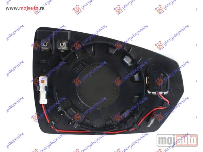 Glavna slika -  STAKLO RETROVIZORA SA GREJACEM (MRTAV UGAO) (ASFERICNO) Levo Audi a1 18- -dostupno - MojAuto