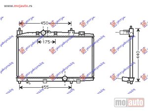 NOVI: delovi  HLADNJAK MOTORA 1.4 D4D (+/-AC) (35x64x16) Toyota yaris 99-05 -dostupno