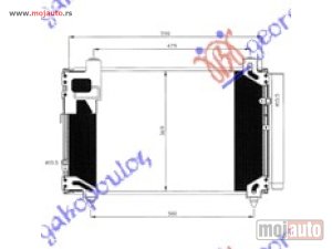 NOVI: delovi  HLADNJAK KLIME 2.0 D4D BENZIN (590x370x16) CEV DIJAGONALNO Toyota avensis (t25) 03-08 -dostupno