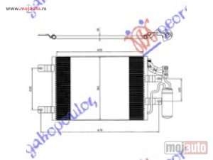 NOVI: delovi  HLADNJAK KLIME 1.3/1.7 CDTi (OPC) (500x360x18) Opel meriva 03-10 -dostupno