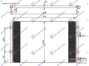 NOVI: delovi  HLADNJAK KLIME 2.2 CRD (540x350x16) Chrysler pt cruiser 01-10 -dostupno