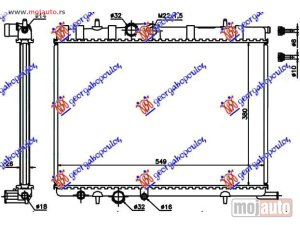 NOVI: delovi  HLADNJAK MOTORA 1.1/1.4i 8V 1.4/1.6i 16V (38x55) 02- Peugeot 206 98-09 -dostupno