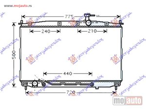 Glavna slika - HLADNJAK MOTORA 2.7 i24V/2.2 CRDi (AUTO) (43x77) Hyundai santa fe 05-09 -dostupno - MojAuto