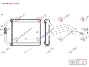 NOVI: delovi  GREJAC KABINE 2.0i 16V 2.7i V6 24V BENZIN - 2.2CRDi DIZEL (149x225) Hyundai santa fe 05-09 -dostupno