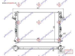 Glavna slika - HLADNJAK MOTORA 2.0 DCi (MAN/AUTO) / 2.2-3.0 Dci DIZEL (AUTO) (680x500x32) Renault espace 03-12 -dostupno - MojAuto