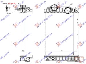 NOVI: delovi  HLADNJAK INTERKULERA (572x432x52) Mercedes atego 97- -dostupno