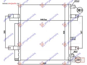 NOVI: delovi  HLADNJAK KLIME DIZEL (460x534) Mercedes atego 97- -dostupno