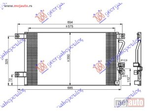 NOVI: delovi  HLADNJAK KLIME BENZIN/DIZEL (580x345) Mitsubishi p/u l200 99-01 -dostupno