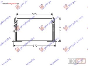 NOVI: delovi  HLADNJAK KLIME 2.5 TD (535x275x16) Toyota hi-lux 2wd/4wd 01-05 -dostupno