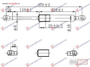 NOVI: delovi  AMORTIZER GEPEK VRATA (370L-320N) Bmw series 3 (e90/91) sdn/s.w. 05-08 -dostupno