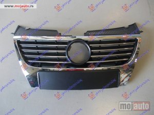 Glavna slika - PVC MASKA (HROM/CRNA MREZA) (OTVOR ZA ZNAK 150mm) Vw passat 05-11 -dostupno - MojAuto