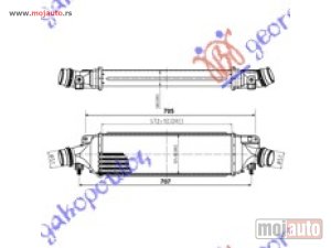 Glavna slika - HLADNJAK INTERKULERA 1.6 BENZIN - 1.7 CDTI (57.2x132x53) Opel corsa d 06-15 -dostupno - MojAuto